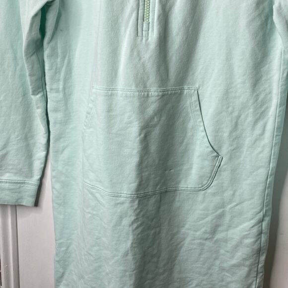 Vineyard Vines Mint Green 1/4 Zip Pullover Dress Kangaroo Pocket Girl's Large 14 - Picture 5 of 9